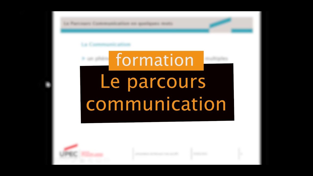 Présentation du parcours communication en complément de la licence à l'ufr LLSH de l'Upec