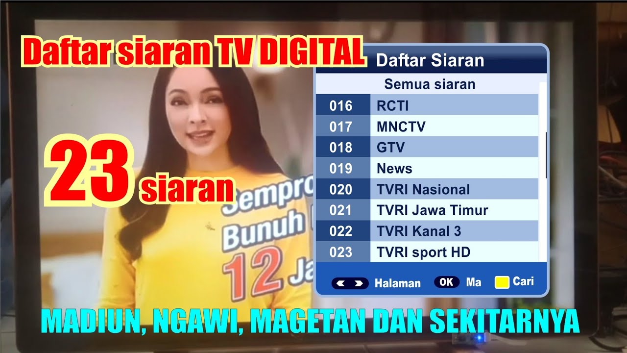 siaran tv digital wilayah Madiun, Magetan, ngawi, dan sekitarnya