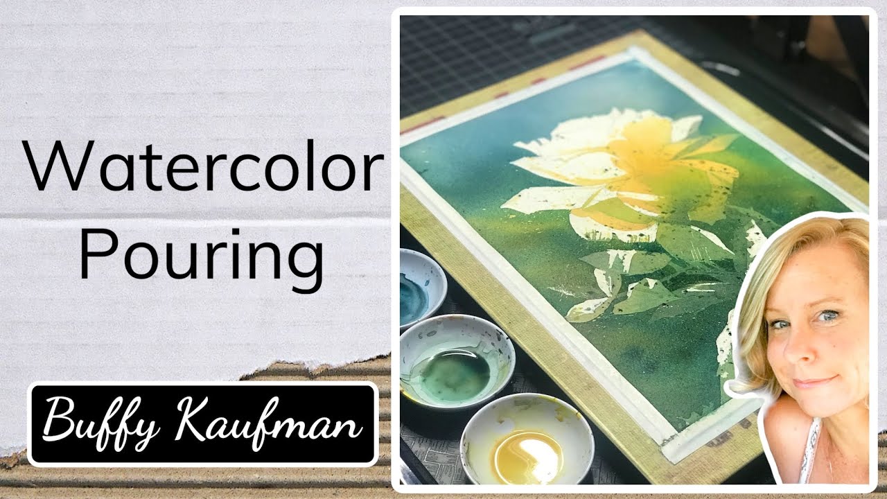 Watercolor Pouring Roses with Daniel Smith Watercolors