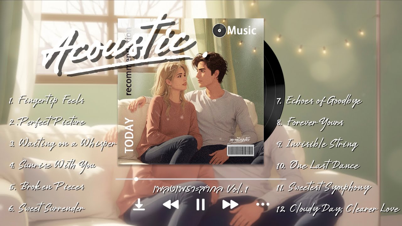 🎶 Playlist รวมเพลงเพราะสากล Vol.1 ฟังสบายตั้งแต่ต้นยันจบ  | 1 Hour. [Acoustic ENG. Love Songs Mix]