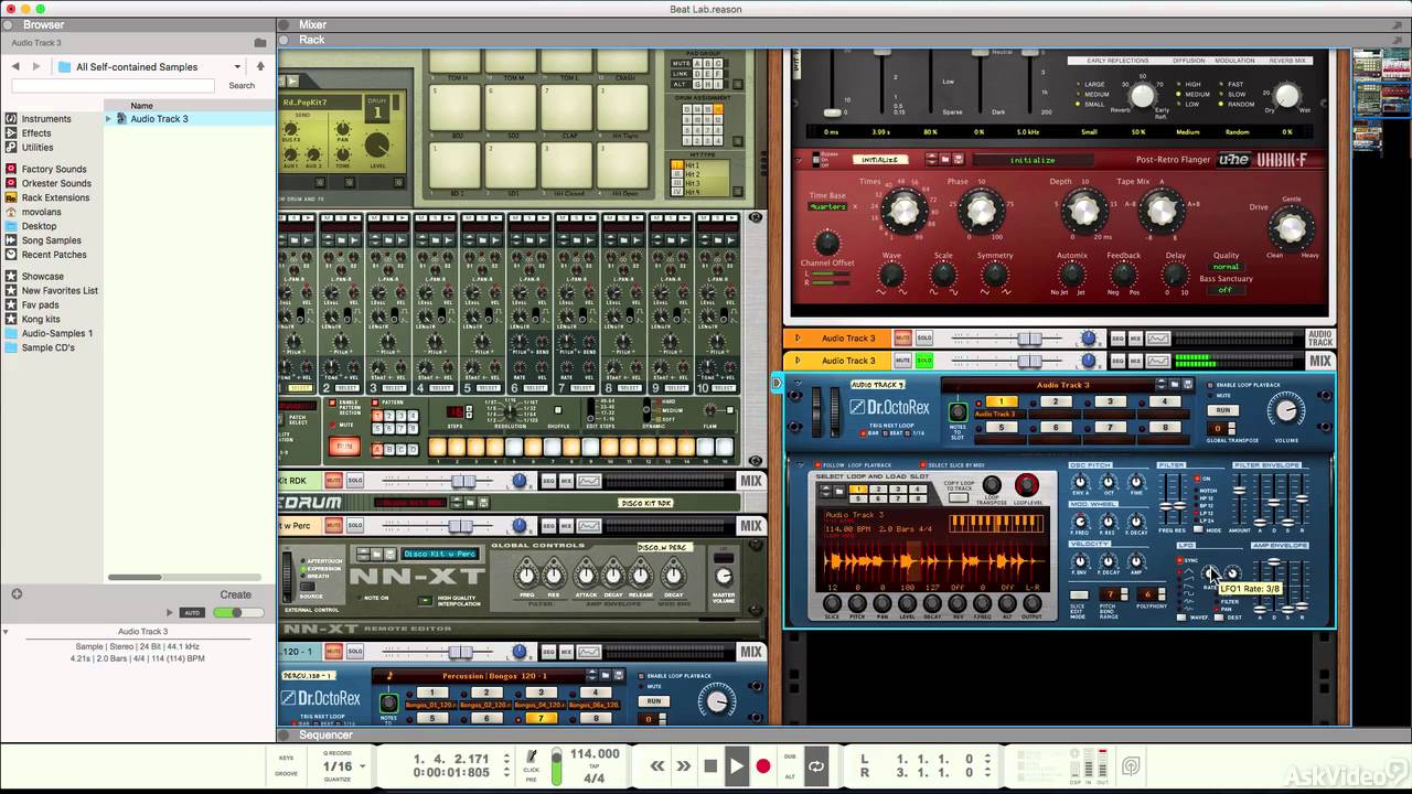 Reason 8 401: Beat Lab - 12. Mangle  Edit Rex Files