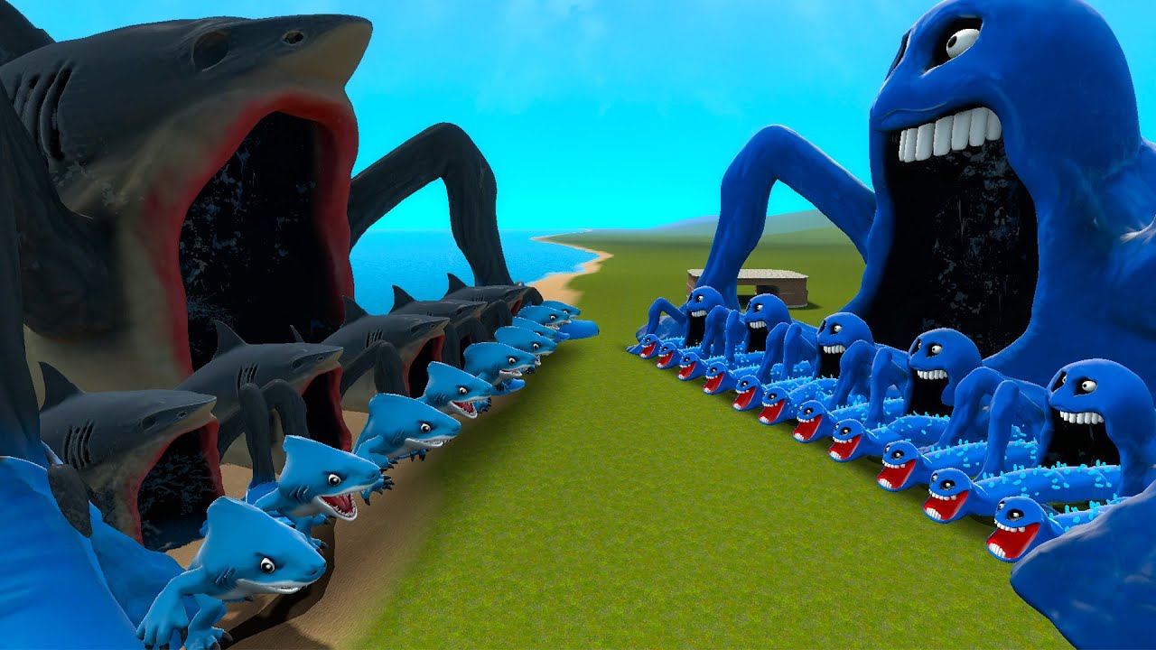NEW ROBLOX HUNGRY SNAKE SEA EATER VS ALL TRALALERO TRALALA SEA EATER In Garry's Mod!