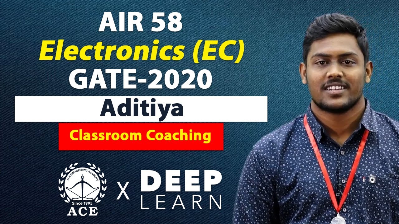Mr. Aditiya GATE-2020 All India 58th Ranker in Electronics (EC) | ACE Academy and DeepLearn