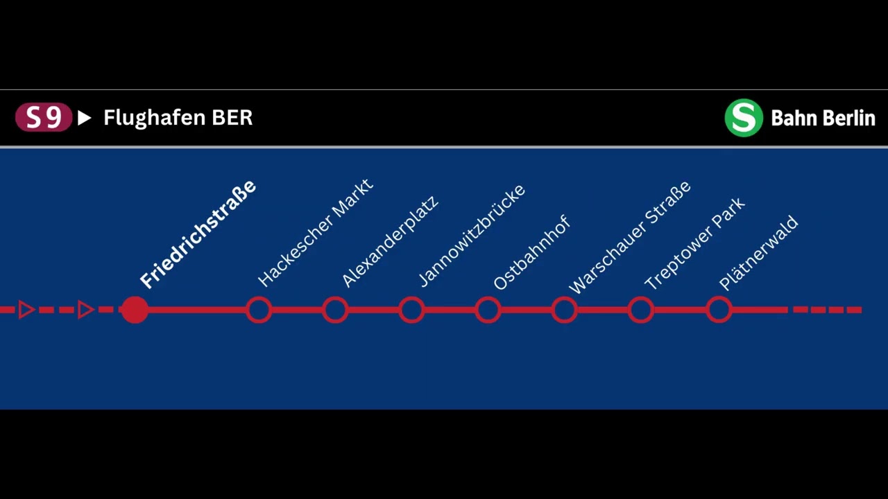 [S Bahn Berlin] Ansagen S9 Spandau - Flughafen BER in der BR 481