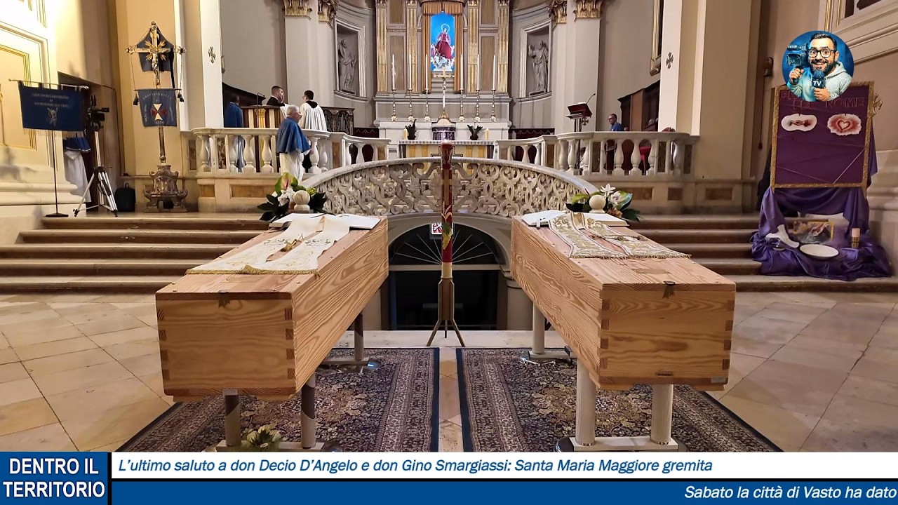 Vasto saluta don Decio e don Gino: folla e autorità a Santa Maria Maggiore