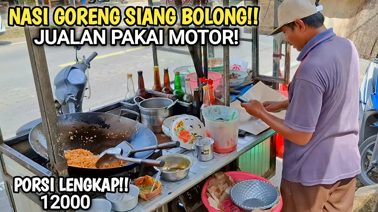 NASI GORENG SIANG BOLONG!! JUALAN PAKAI MOTOR TINGAL GASS, IDE JUALAN 2026 BANYAK YANG SUKA