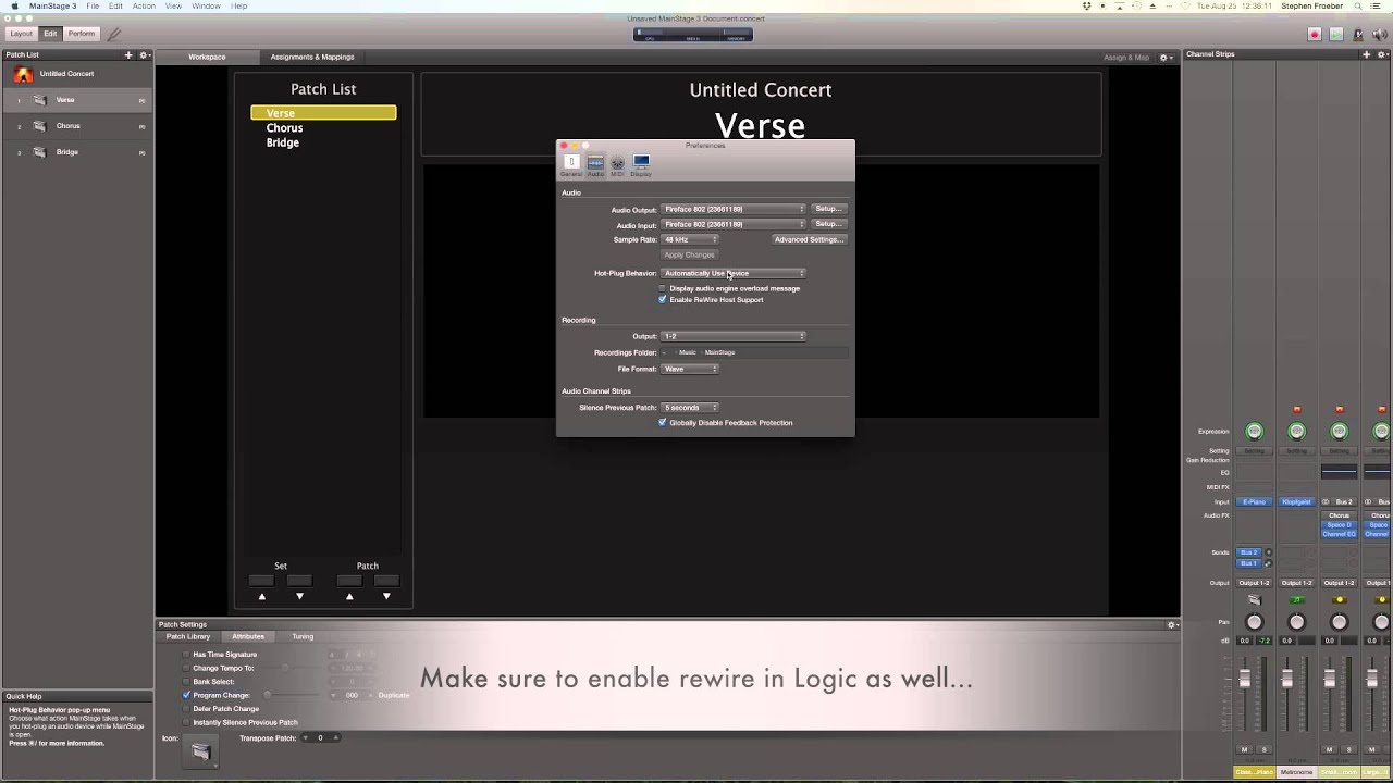 Mainstage 3- Fully Automated with Logic Pro X