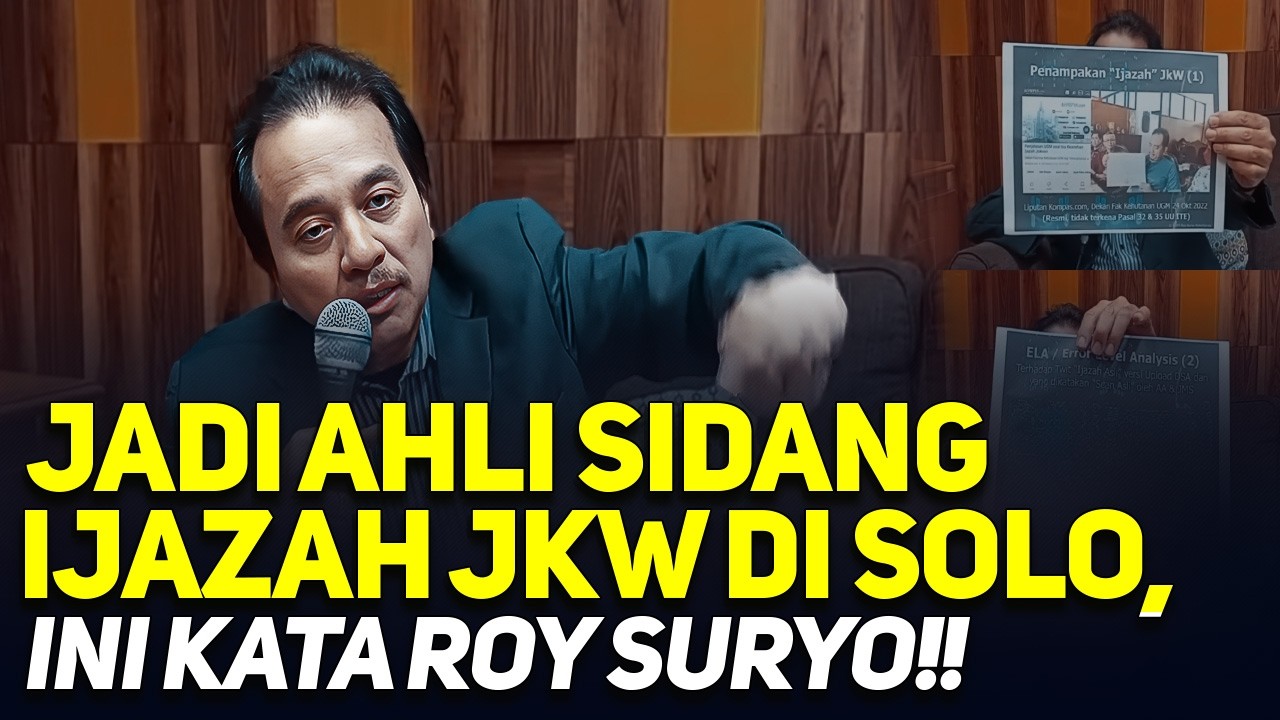 LIVE! JADI AHLI  SIDANG IJAZAH JKW DI SOLO, INI KATA ROY SURYO!!