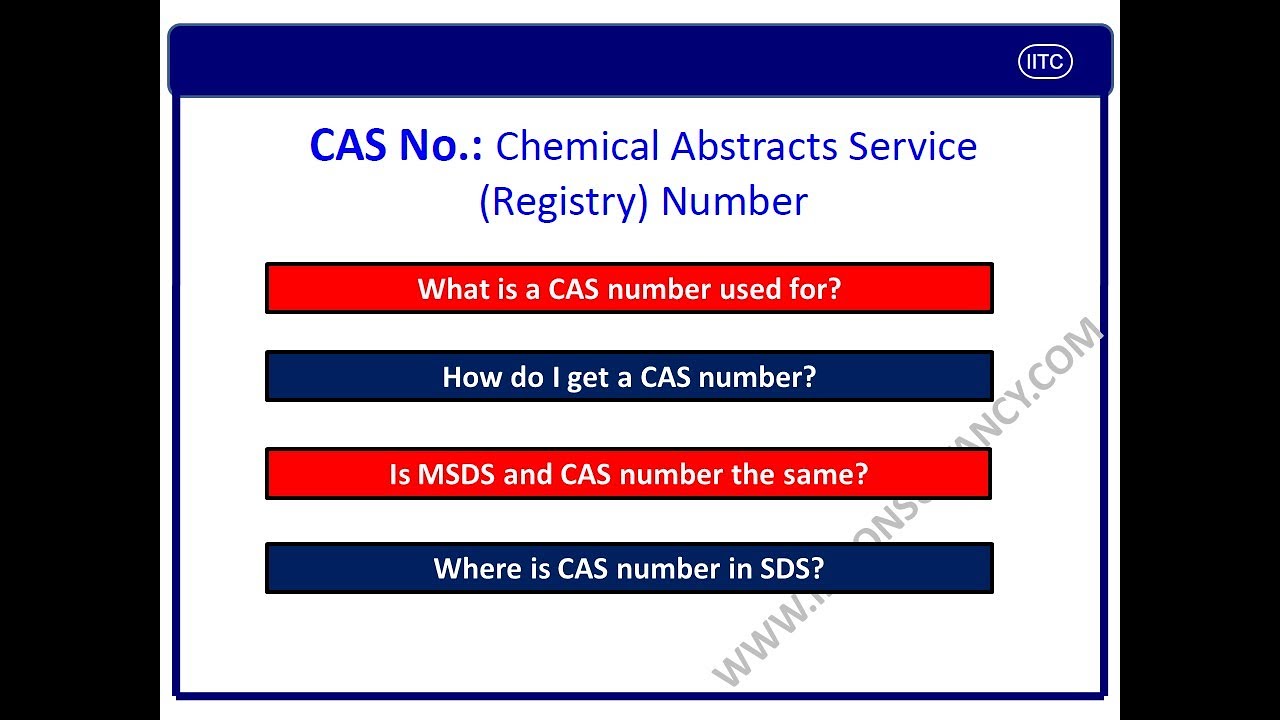 CAS Number, what is cas number, What is CAS no, What is a CAS number used for?