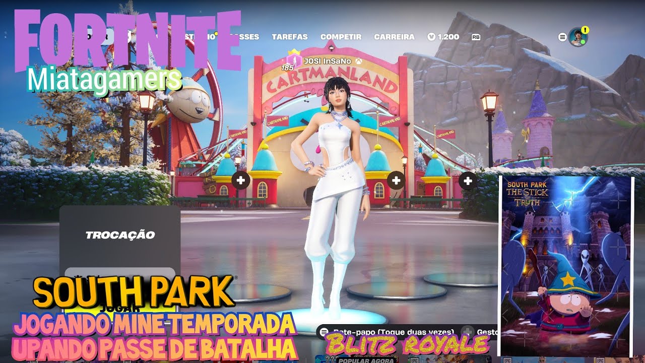 Fortnite.miatagamers.mine.temporada.south.park.jogando.blitz.royale.upando.ptbr