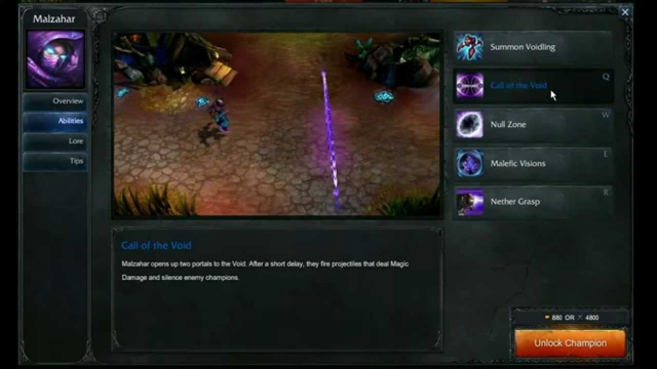 Malzahar abilities - League of Legends