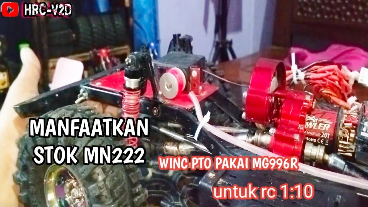 Manfaatkan stok yang sudah ada || cara membuat winch pto pada rc mn222 