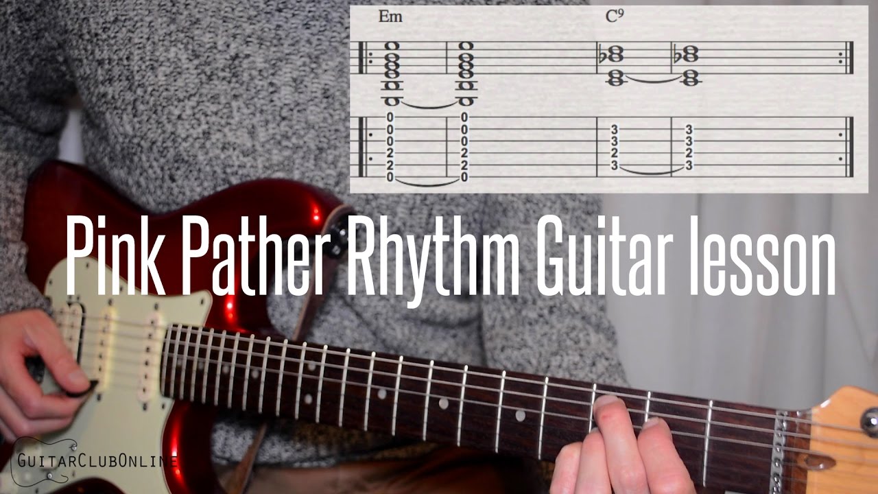 Learn the Pink Panther CHORDS with this Guitar Lesson & play along with tab/notation at end