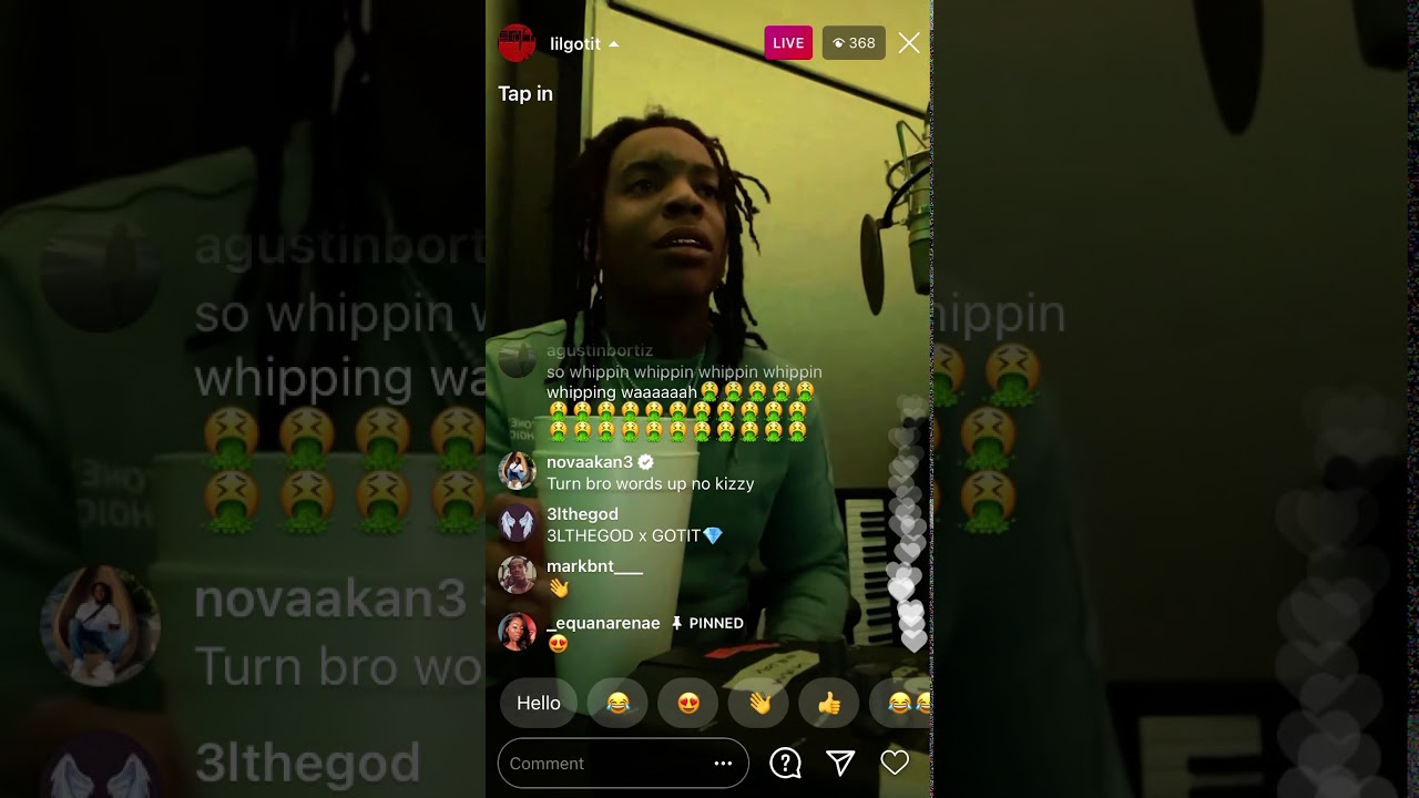 Lil Gotit Recording New Music (Funny) Instagram Live November 11, 2020
