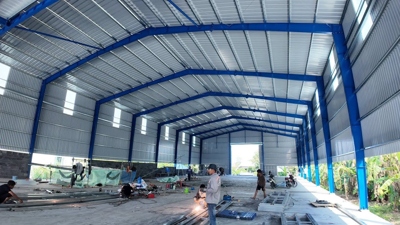 Năm 2026 nhà xưởng 20m x 50m giá rẻ bền đẹp chất lượng thi công nhanh