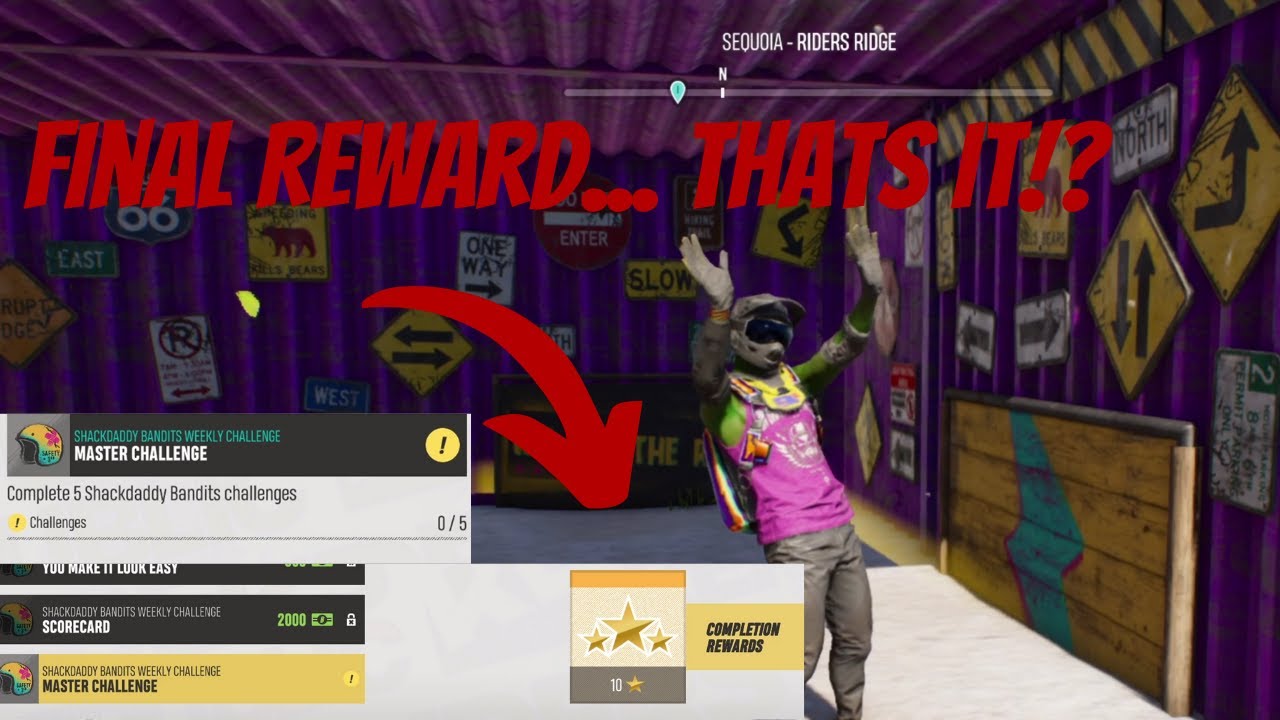Lame Weekley ShackDaddy Bandit Challenge rewards! (Riders Republic)