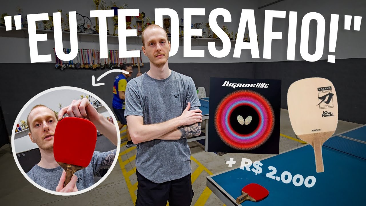 ELE TEM UMA RAQUETE PROFISSIONAL E ME DESAFIOU NO TÊNIS DE MESA! (claro que aceitei)