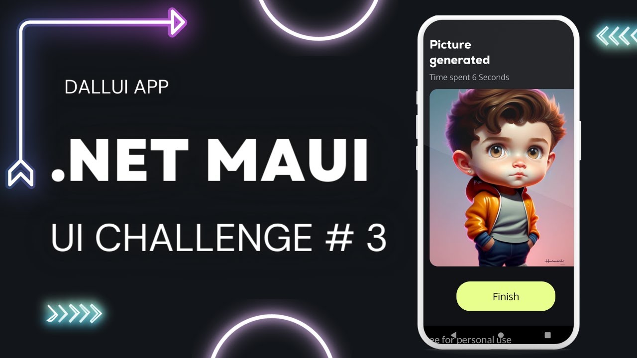 From Dribble to .NET MAUI - XAML App DALL-E with animations Challenge # 3