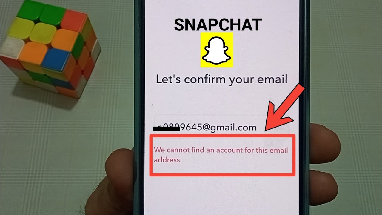 Snapchat - cannot find account with email ! how to fix it.