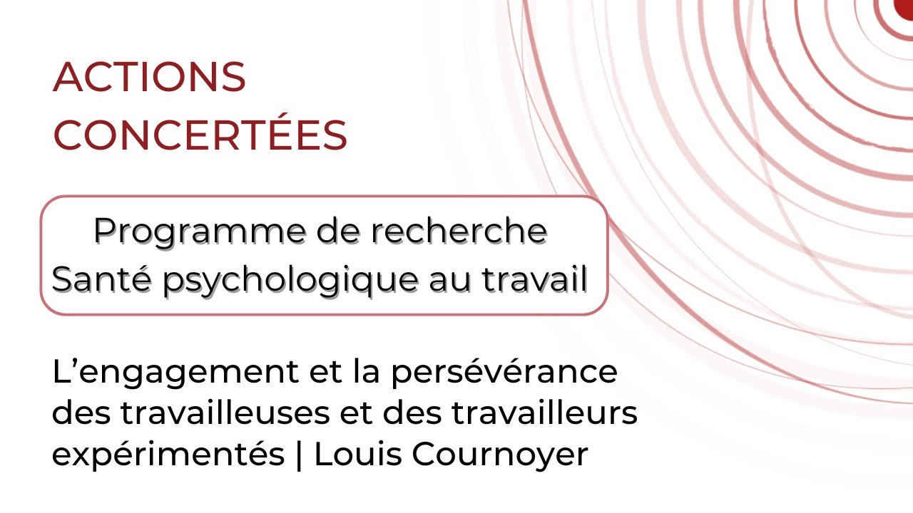 L’engagement et la persévérance des travailleuses et des travailleurs expérimentés| Louis Cournoyer