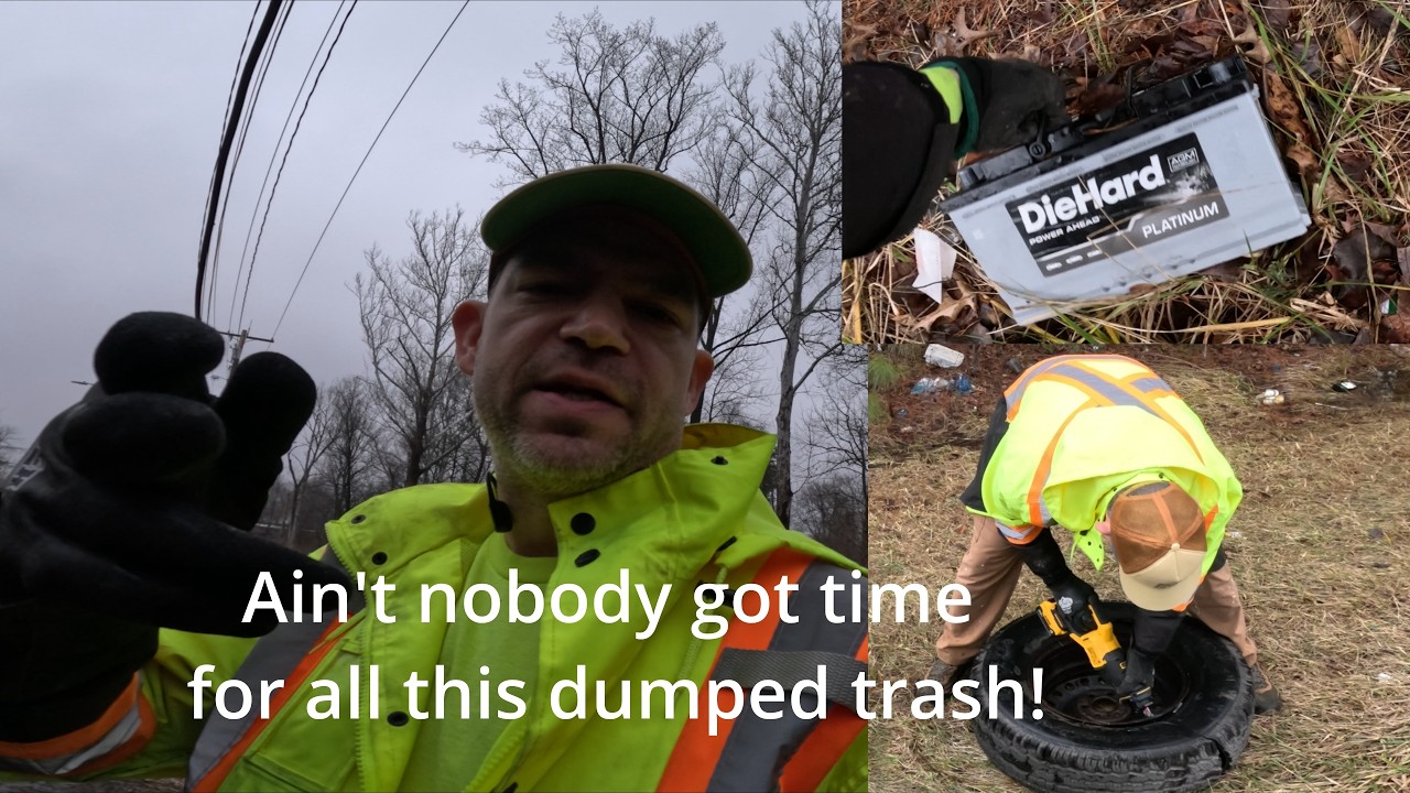 Community Cleanup -  2026-03-04-Water Heater, Steel Wheel and Dumped Battery scrapping