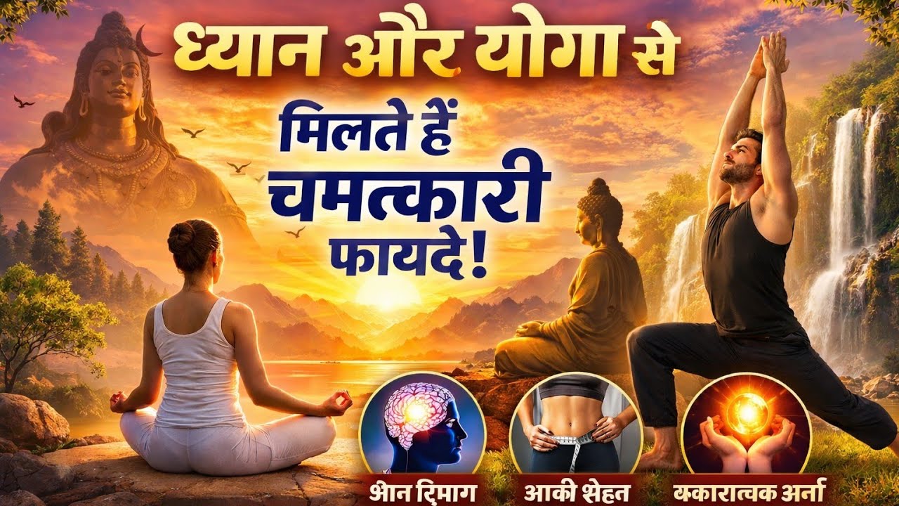  सिर्फ 10 मिनट ध्यान और योग – शरीर और दिमाग के अद्भुत फायदे ✌️👍
