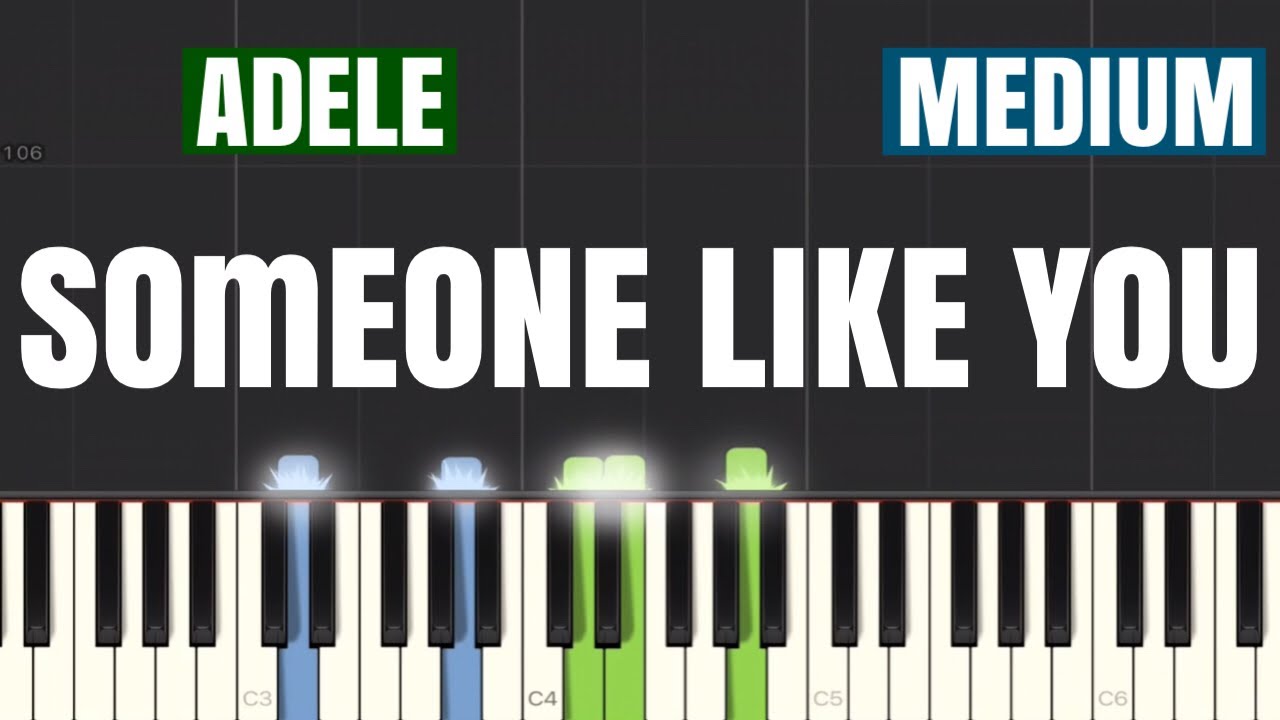 Adele - Someone Like You Piano Tutorial | Medium