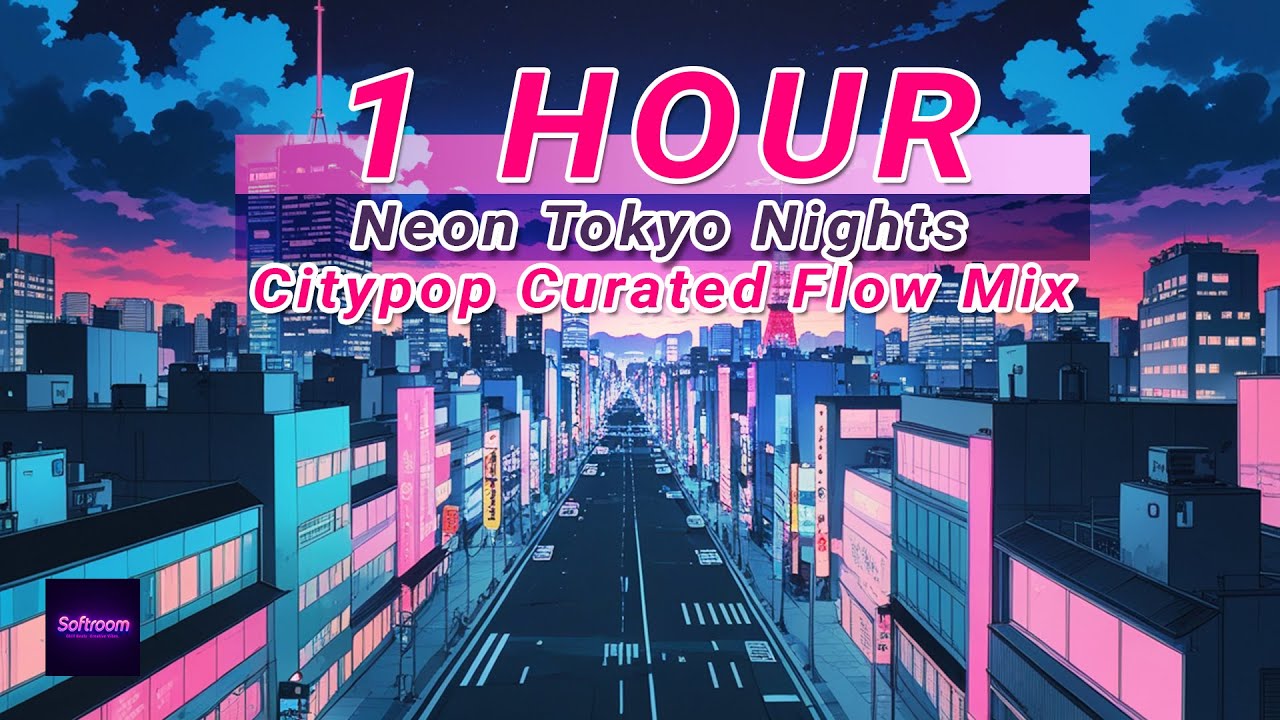 Softroom -1Hour Neon Tokyo Nights | Citypop Curated Flow Mix