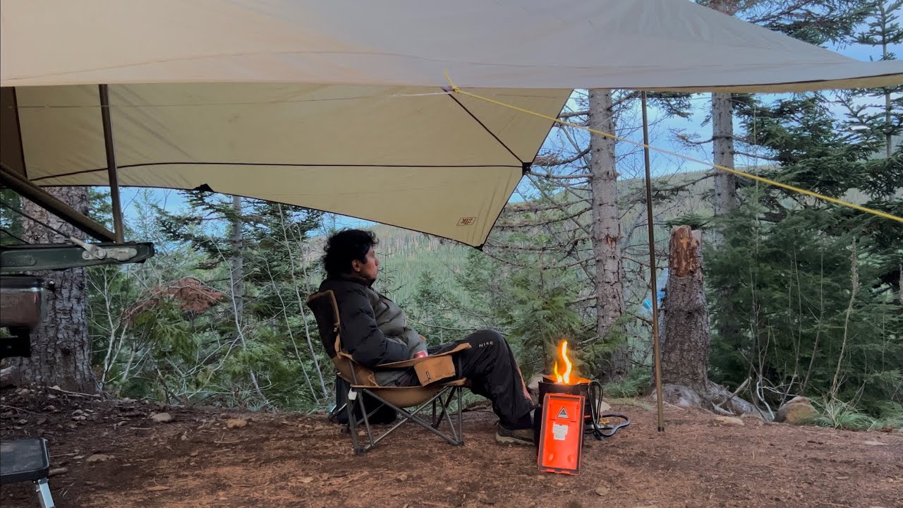 Winter Truck Camping In The Woods | Mt. Hood