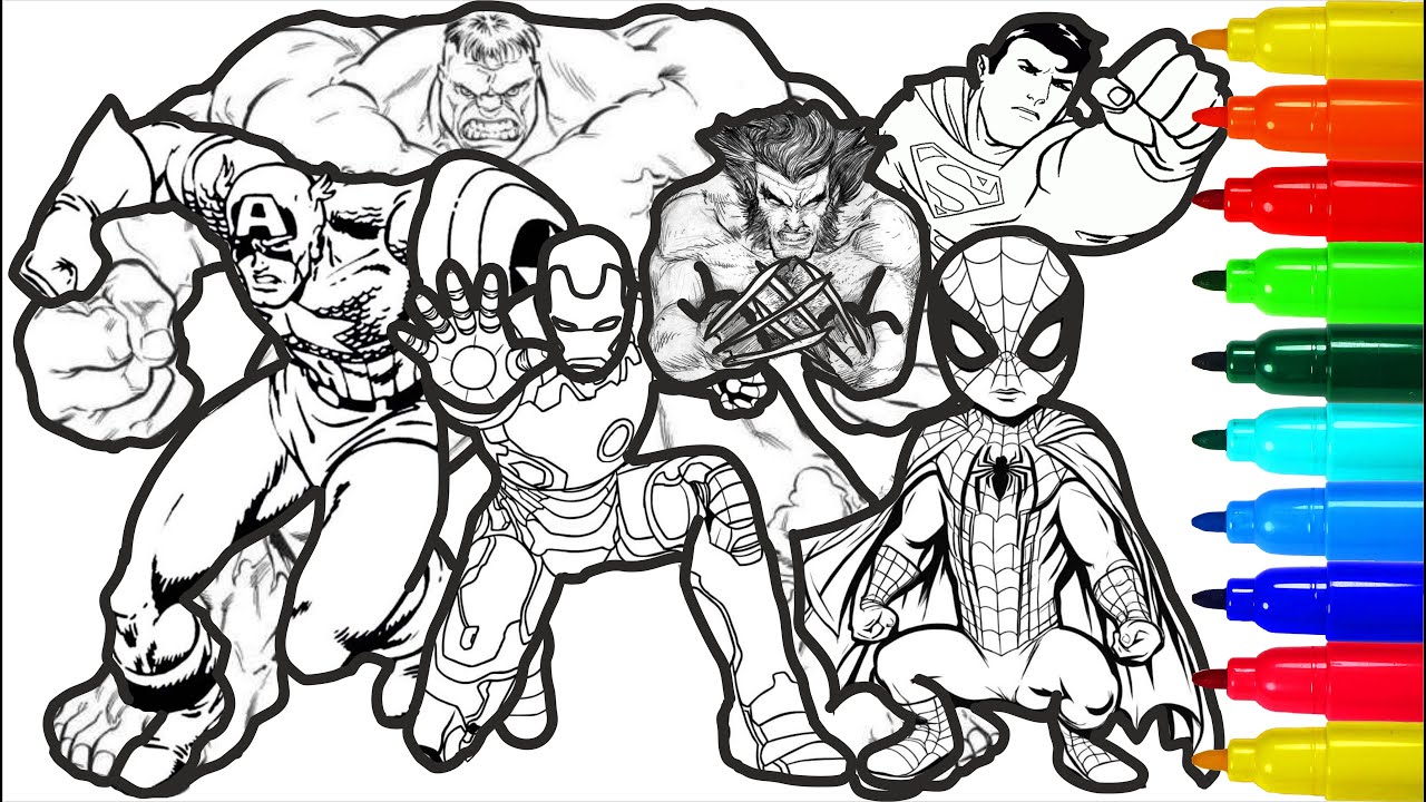 Avengers Brotherhood of Power Coloring Pages
