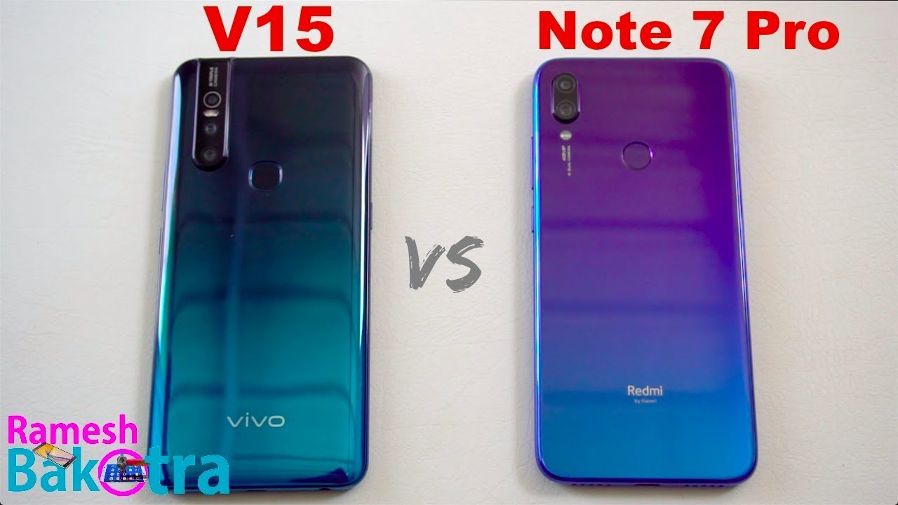 Vivo V15 vs Redmi Note 7 Pro SpeedTest and Camera Comparison