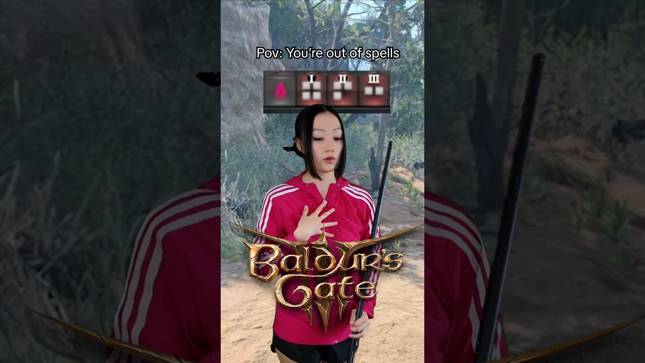 So I'm not the best at melee #bg3 #baldursgate3 #gaming #gamergirl #cat #catmemes #gale #laezel