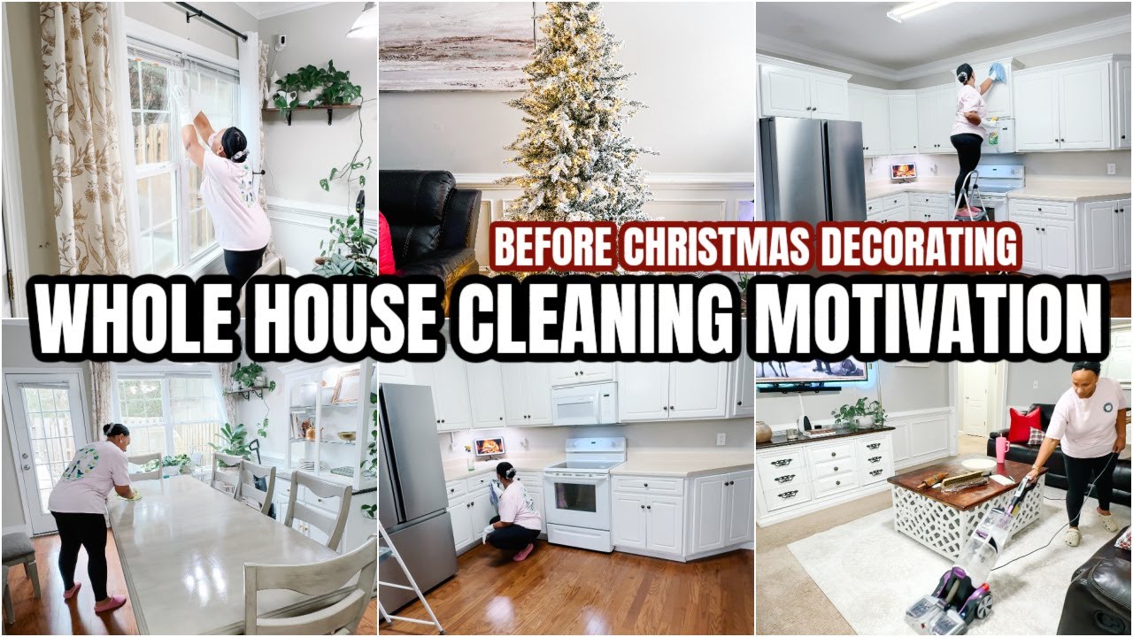 WHOLE HOUSE DEEP CLEANING MOTIVATION | DEEP CLEANING BEFORE CHRISTMAS DECORATING |NEW CHRISTMAS TREE