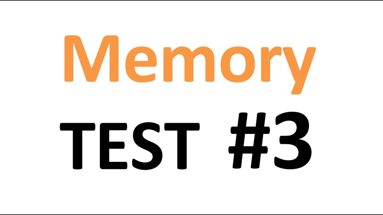 Speed Memory Test: How good is your memory? #3