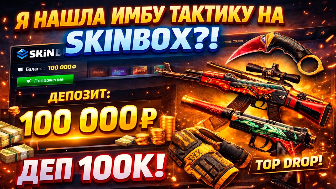 Я НАШЛА ИМБУ ТАКТИКУ НА SKINBOX?! ДЕП 100К ЧТОБЫ ПРОВЕРИТЬ ЕЁ на СКИНБОКСЕ!