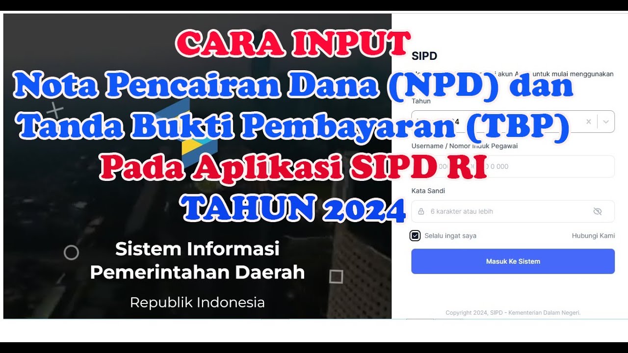 Cara Input NPD dan Input TBP Pada Aplikasi SIPD RI Tahun 2024
