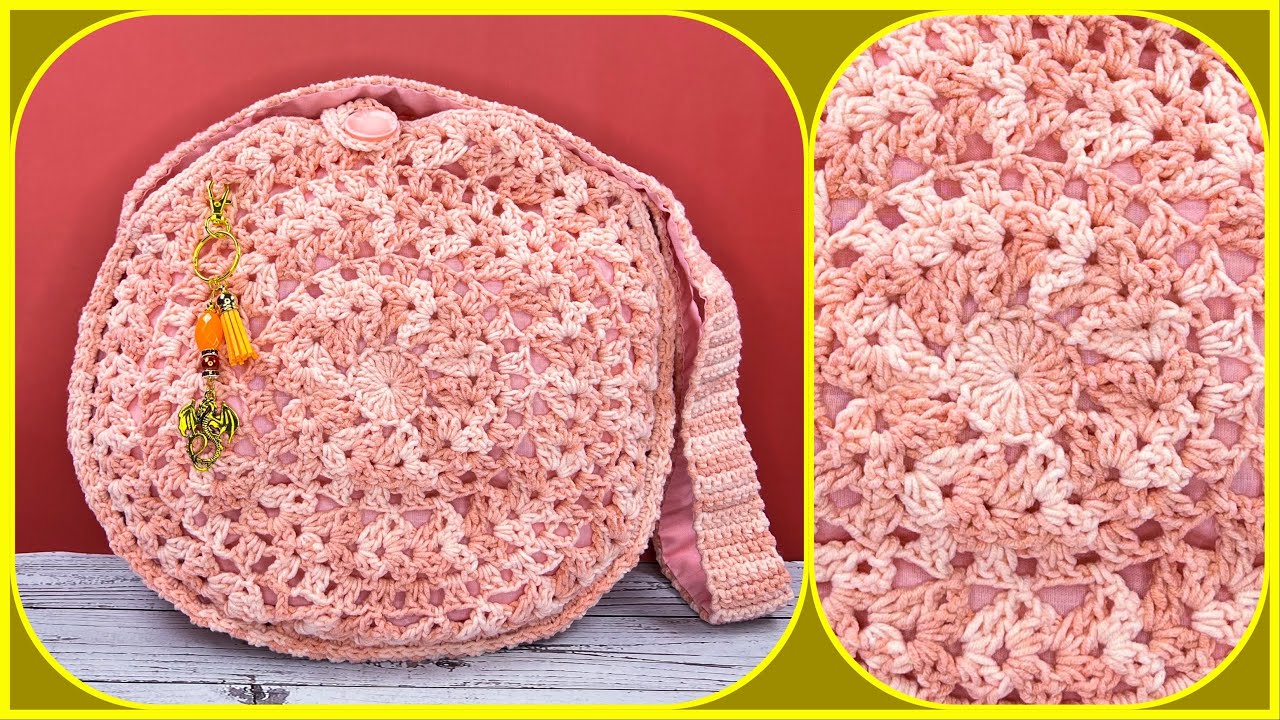 👜BOLSO REDONDO en Crochet #4 ( paso a paso) 2023 💯🥰
