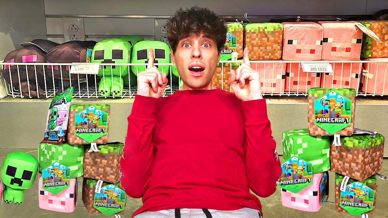 I Tried Winning EVERY Minecraft Prize At The Arcade!
