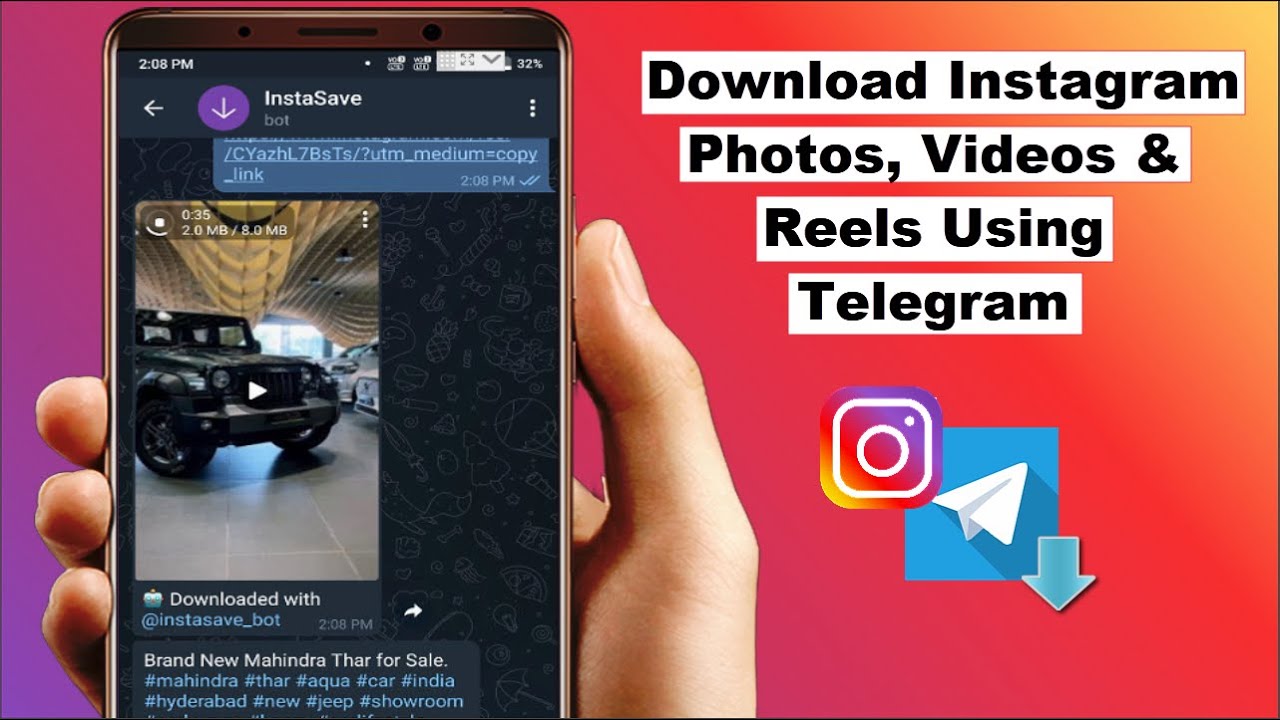 How to Download Instagram Photos, Videos, Reels Using Telegram on Android