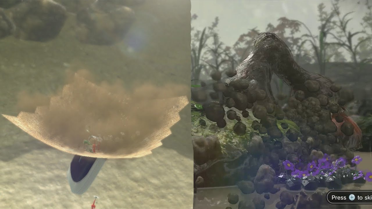 Pikmin 3 Hack: No sand/mud on Meerslug and Mireclops arena