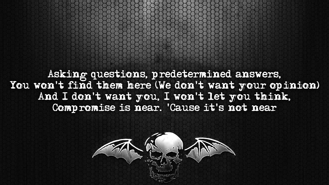 Avenged Sevenfold - Desecrate Through Reverance [Lyrics on screen] [Full HD]