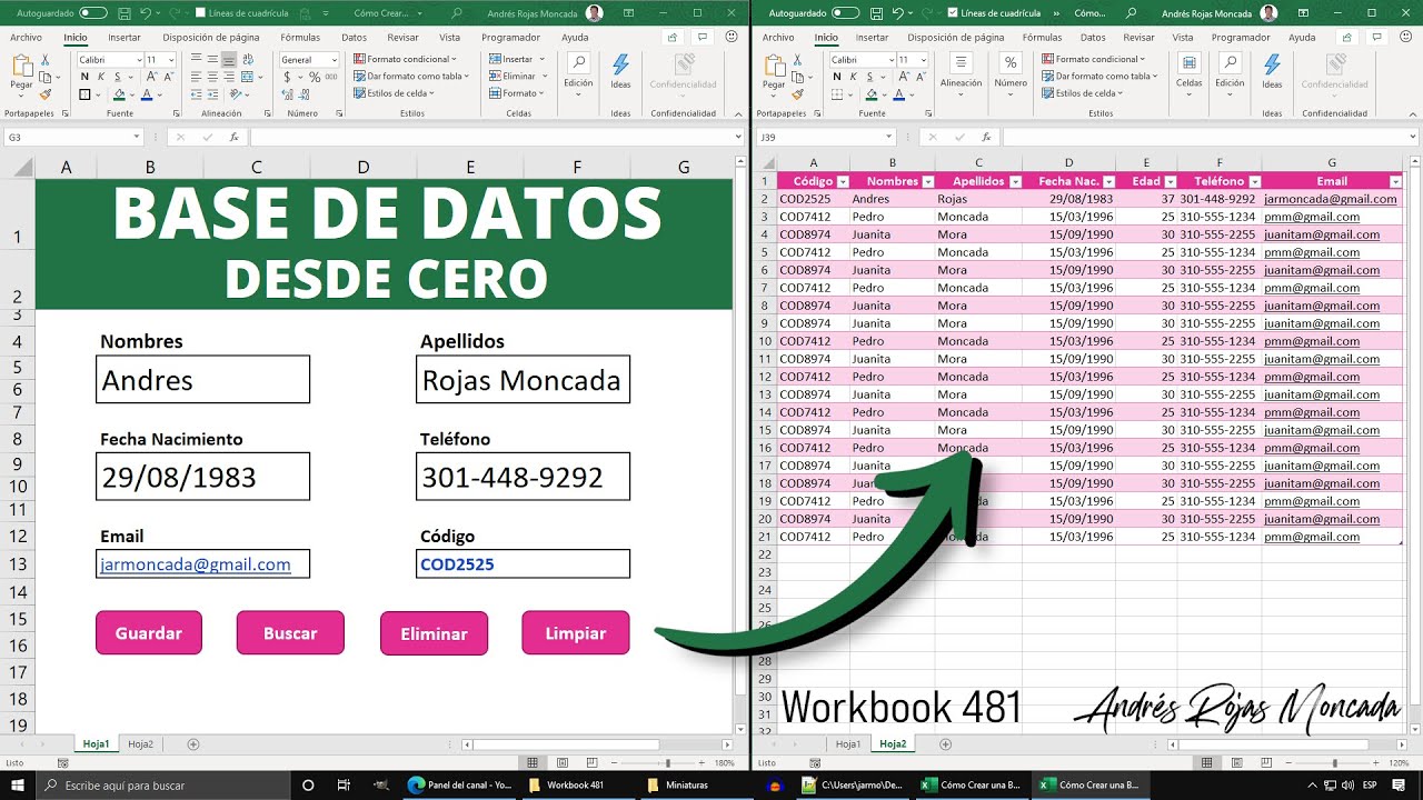 Cómo Crear una BASE DE DATOS Desde Cero en Excel