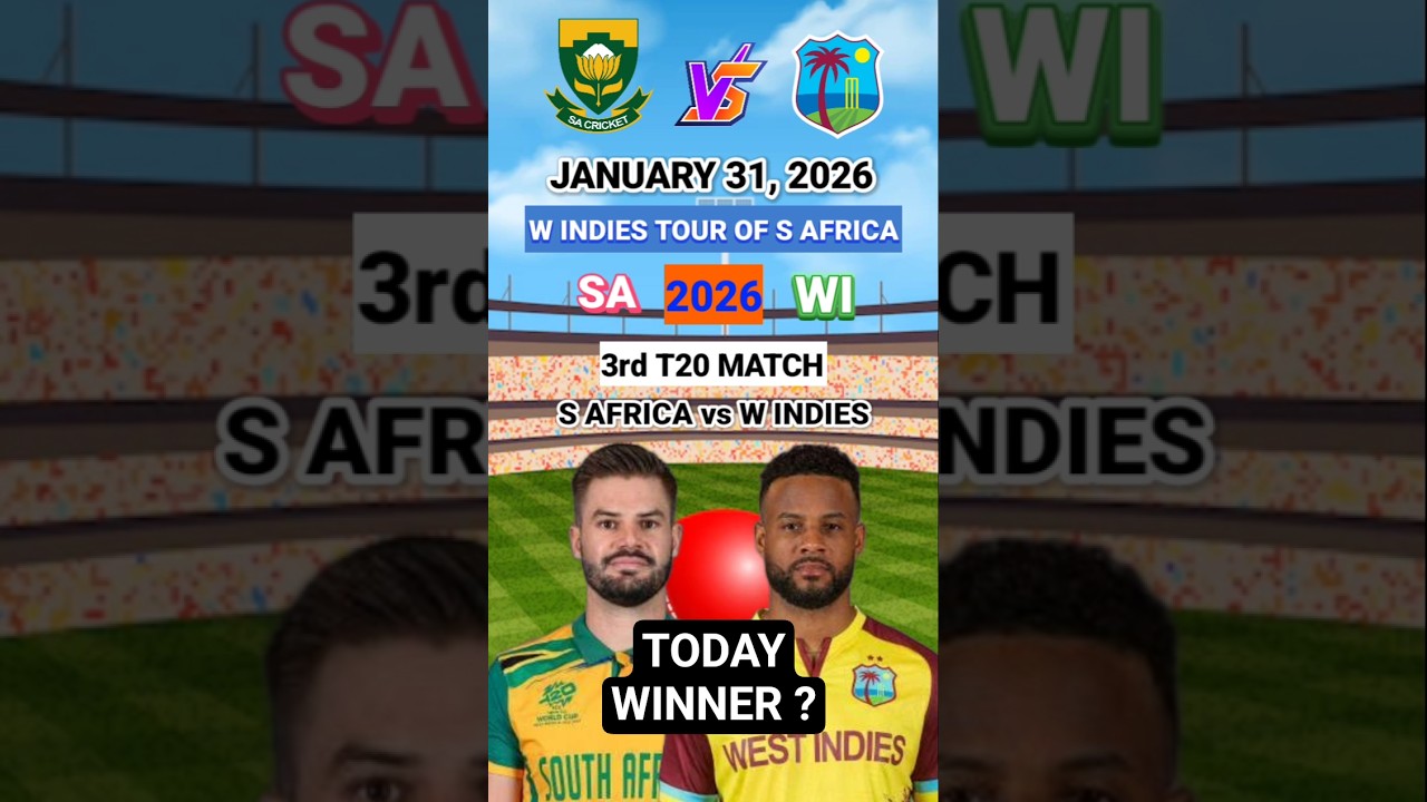 South Africa vs West Indies Toss Prediction, SA vs WI Toss Winner Today 3rd T20 Match