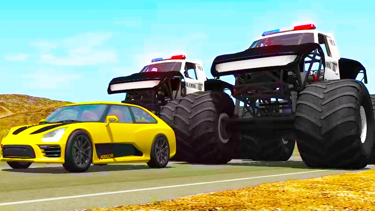 Wildest High Speed Police Chases and Takedowns! - BeamNG Drive Crash Test Compilation Gameplay