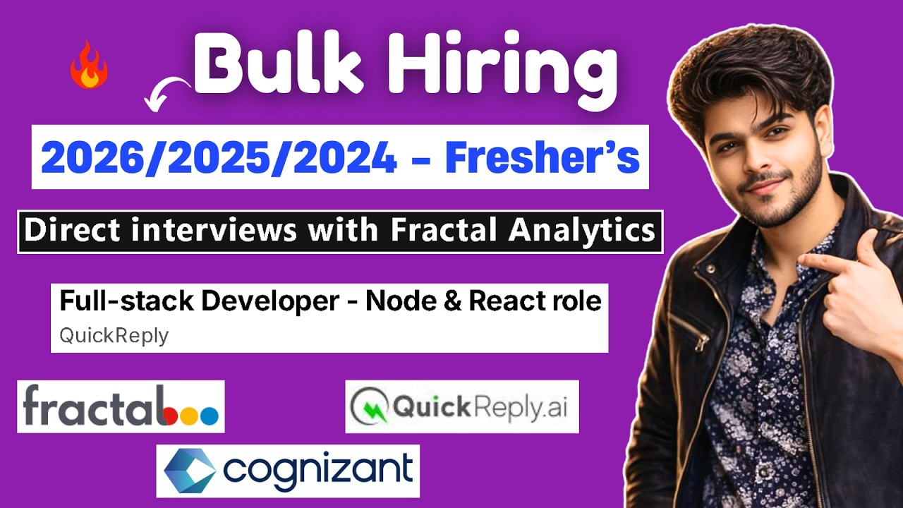 🚨Fractal Direct Test (LIVE) | Cognizant Superset Hiring | 2026, 2025 Batch Hiring Off Campus