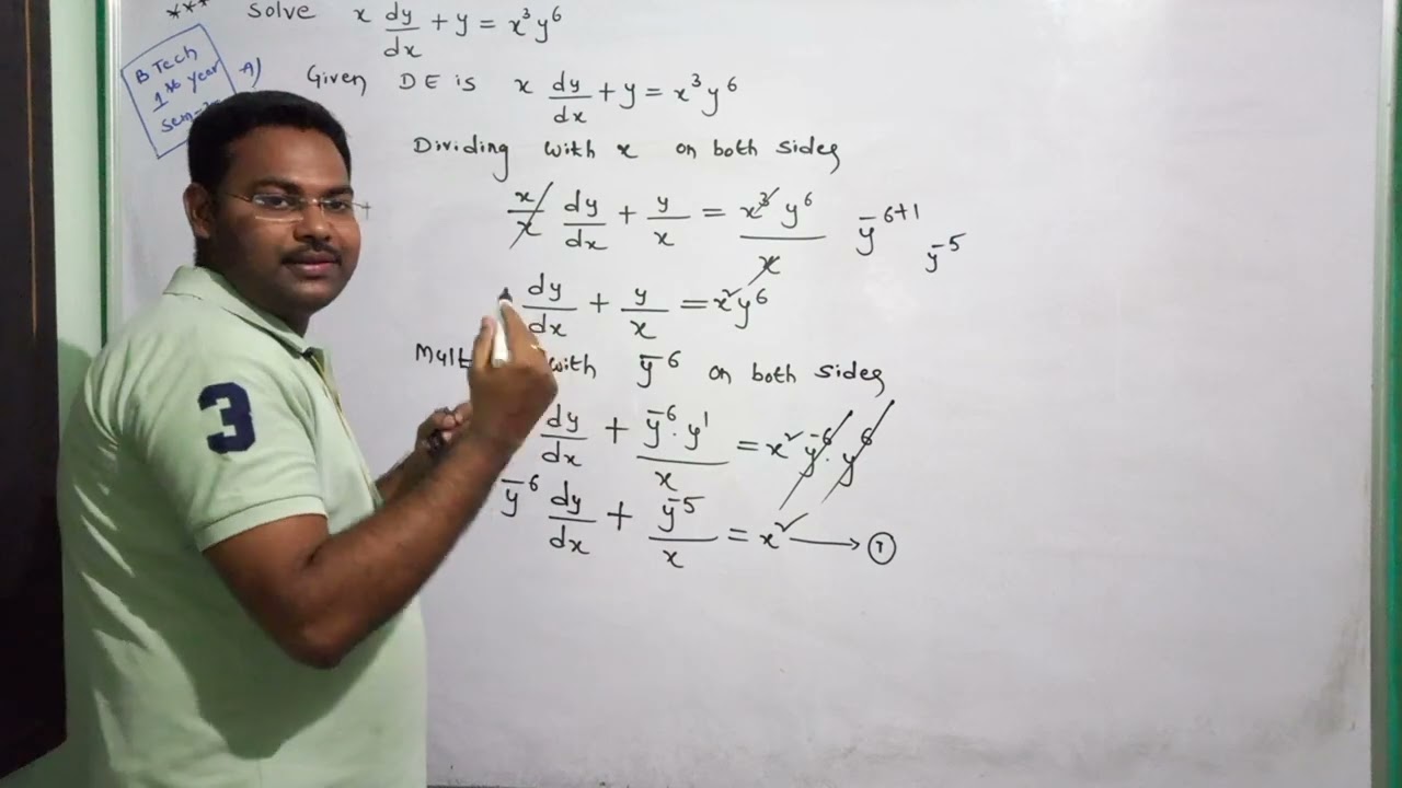 B-tech Maths M2#Bernoulli's Equation@maths naresh eclass