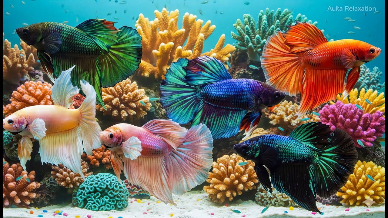 4K Betta Fish ASMR 🐠 Healing Aquarium Sounds for Deep Sleep & Stress Relief