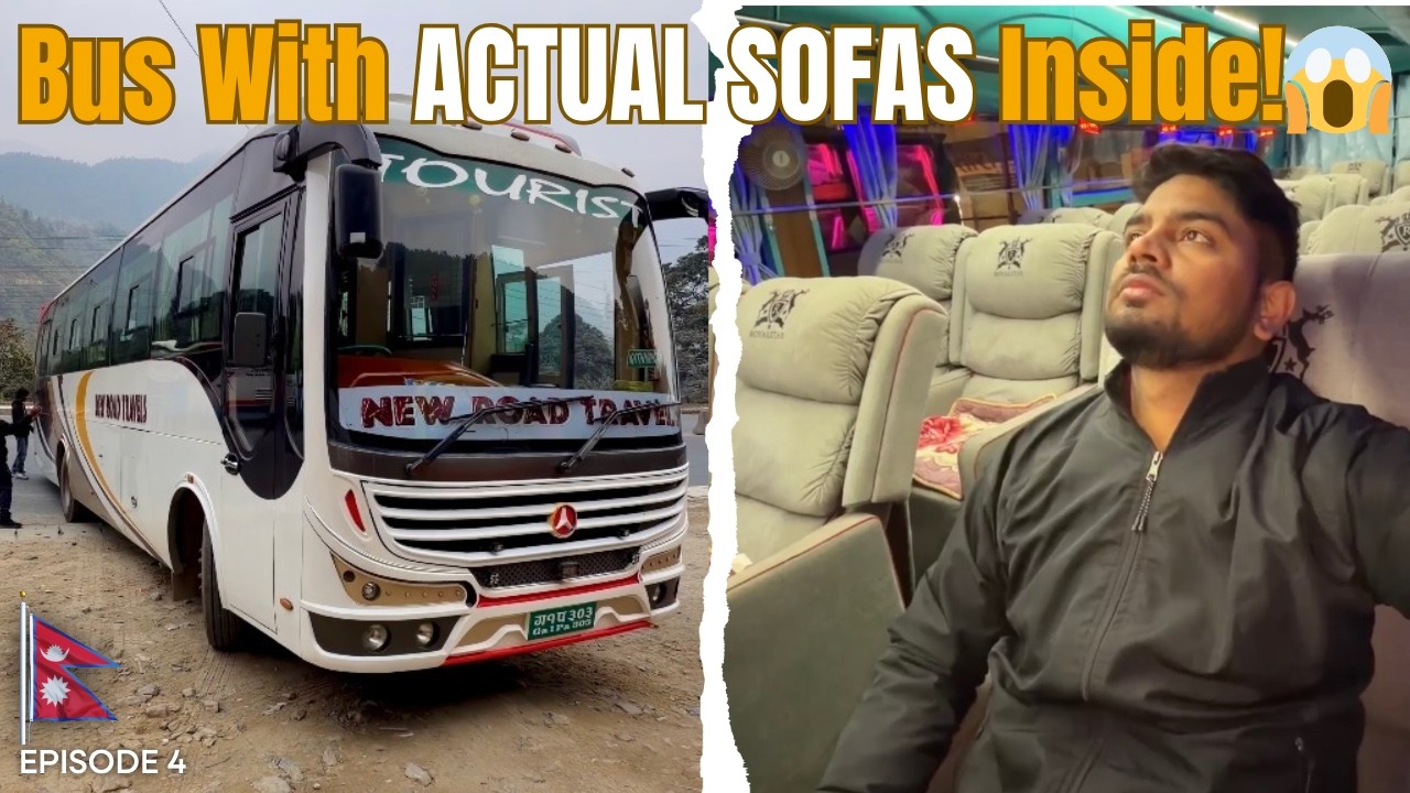 I Didn't Expect THIS in NEPAL: Taking the VIP Sofa Bus to Kathmandu!🇳🇵