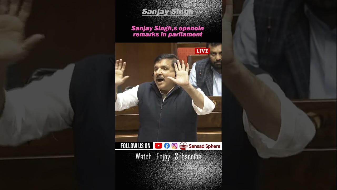 Sanjay Singh's Explosive Parliament Speech Leaves Everyone Listening!