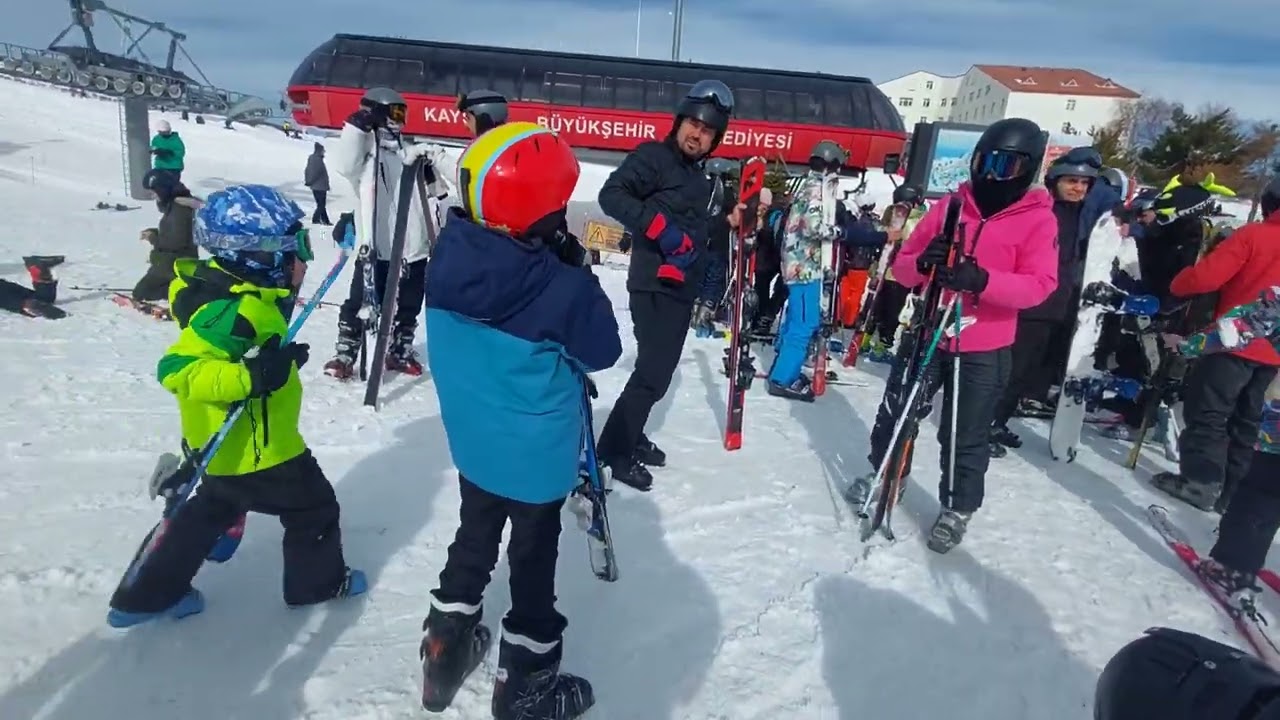 Kayseri erciyeste kayak keyfi 